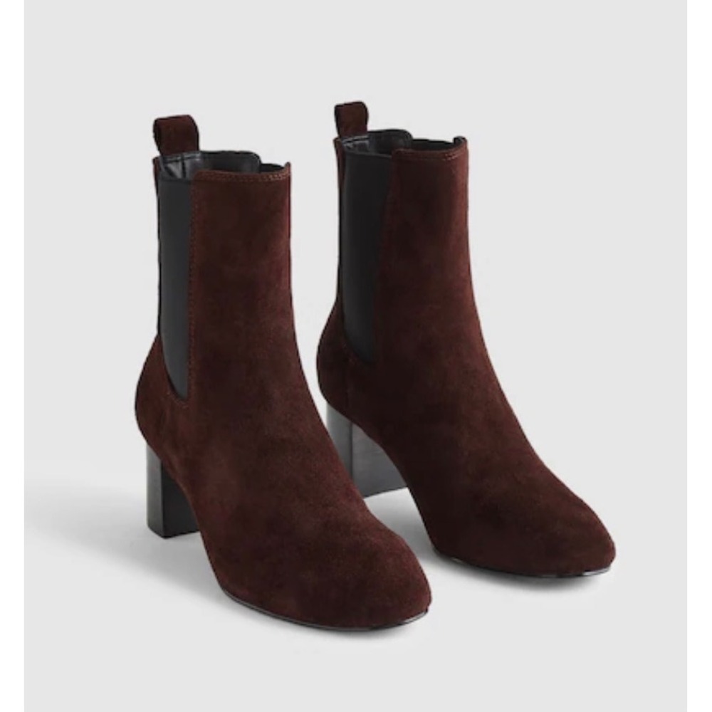 Madewell Suede Sylvia Chelsea Boots Chocolate Espresso Brown NX097 Size 9